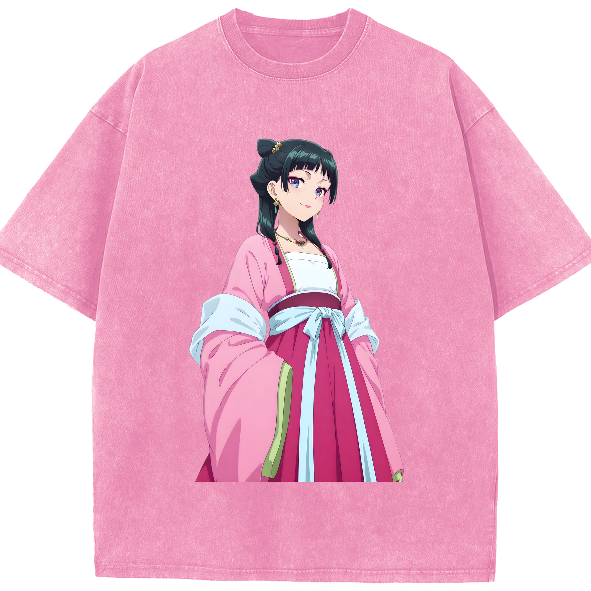（画像用） 薬屋のひとりごと The Apothecary Diaries 綿100% ヴィンテージ風 半袖Tシャツ（フロントプリント）